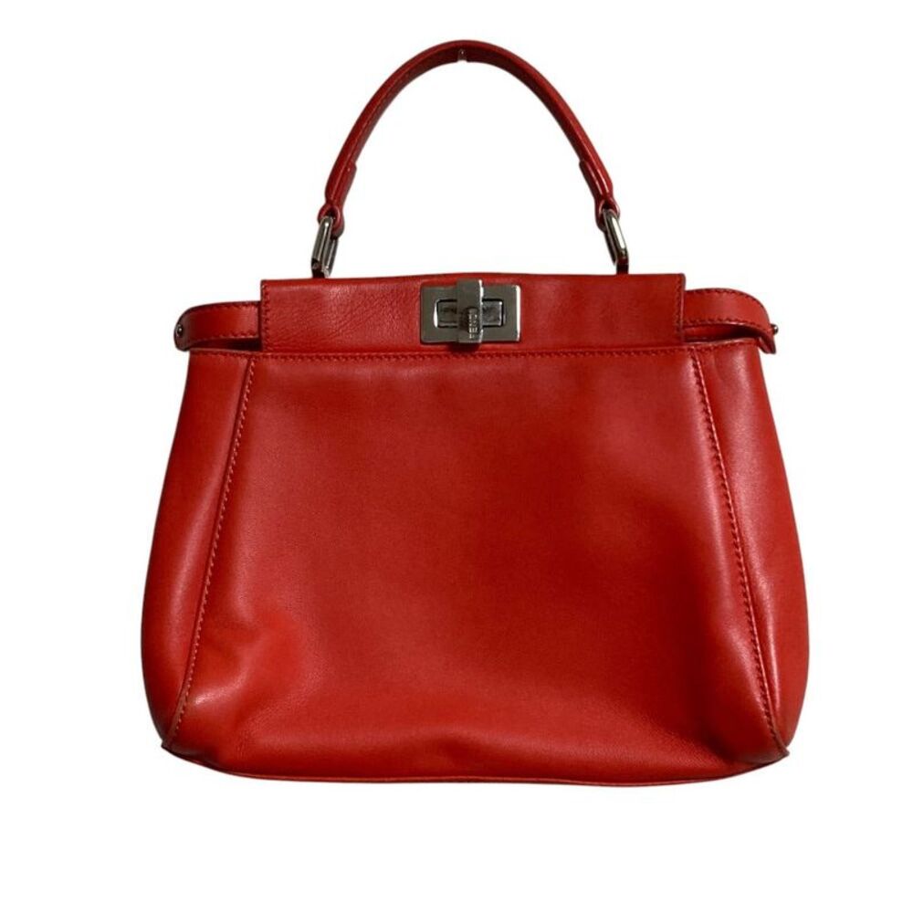 Fendi Peekaboo Mini Leather Handbag
